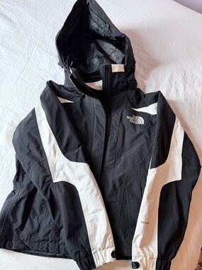 The North Face Black and White Hooded Ski Jacket
